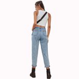 High Waisted Denim Cargo Pants Fashionable Versatile Pocketed Casual Wear for Women Ready to Shi