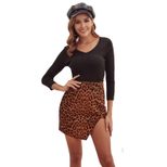 High Waist PU Leather Mini Skirt Womens Spring Fashion Trendy Style for Casual Outings Wholesale