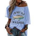 Womens Loose Fit Casual T Shirt Round Neck Printed Design Trendy Style Perfect for Spring Summer