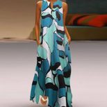 Fashionable Floral Print Sleeveless Maxi Dress Elegant Design Comfortable Fabric Perfect for Sum