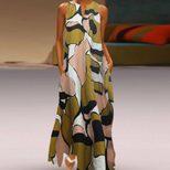 Fashionable Floral Print Sleeveless Maxi Dress Elegant Design Comfortable Fabric Perfect for Sum