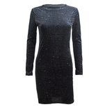 Pink Velvet Long Sleeve Bodycon Dress Sparkling Sequins Elegant Evening Wear Wholesale Available