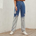 High Waisted Distressed Denim Jeans Vintage Style Retro Aesthetic Casual Wear Wholesale Availabl