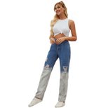High Waisted Distressed Denim Jeans Vintage Style Retro Aesthetic Casual Wear Wholesale Availabl
