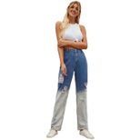 High Waisted Distressed Denim Jeans Vintage Style Retro Aesthetic Casual Wear Wholesale Availabl