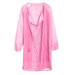 Chiffon Patchwork Long Sleeve Plus Size Top Loose Fit Elegant Design Versatile for Casual or For