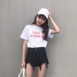 2022复古chic风高腰显瘦毛边破洞牛仔短裤女百搭宽松阔腿热裤子潮