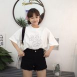 跨境2022夏季新款韩版毛边破洞高腰显瘦宽松阔腿裤热裤牛仔短裤