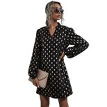 Polka Dot Dress V Neck Elegant Style Casual Wear Available for Wholesale OEM ODM service bulk or