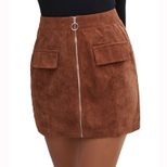 Corduroy Midi Skirt Fashionable Elegant Zipper Closure Autumn Winter Wear Wholesale Available
