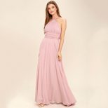 Chiffon Halter Neck Dress Elegant Ruffled Design Sexy Style for Parties and Events Wholesale Ava