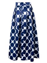 High Waist A Line Skirt Retro Polka Dot Design Versatile for Casual or Formal Wear