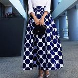 High Waist A Line Skirt Retro Polka Dot Design Versatile for Casual or Formal Wear