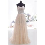 Elegant Strapless Tulle Dress Sexy Design Evening Gown Available in Various Sizes Ready to Ship