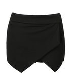 Layered Cross Over Skirt Shorts Irregular Design Comfortable Fit Versatile Style Perfect for Cas
