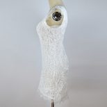 Lace Crochet Sleeveless V Neck Bodycon Dress Elegant Sexy Comfortable Perfect for Parties and Ni