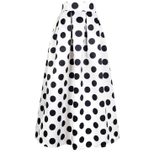 High Waist A Line Skirt Retro Polka Dot Design Versatile for Casual or Formal Wear