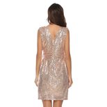Sequin V Neck Sleeveless Midi Dress Elegant Party Wear Perfect for Evening Events Wholesale Avai