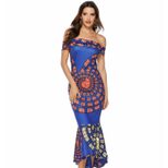 Off Shoulder Floral Bodycon Dress Sexy Elegant Comfortable Perfect for Parties and Special Occas