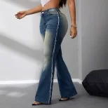 High Waisted Flare Jeans Stretchy Trendy Comfortable Casual Wear for Women Wholesale Available