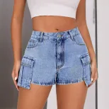 Womens Slim Fit Denim Shorts Comfortable Stylish Casual Perfect for Summer Outings Wholesale Ava