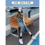 浅色牛仔半身裙女夏季2023年新款高腰长裙百搭a字开叉中长款裙子