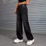 Wide Leg Denim Trousers Slim Fit Trendy Style Casual Wear Wholesale Available low MOQ fast shipp