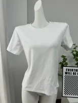 Womens Basic Solid Color T Shirt Slim Fit Short Sleeve Comfortable Fabric Casual Spring Summer W