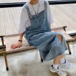 炸街套装女2024夏季新款大码胖mm洋气上衣显瘦牛仔背带裙两件套潮