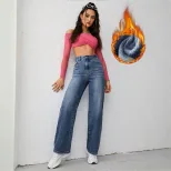 Casual Wide Leg Womens Denim Jeans Fashionable Versatile Comfortable Perfect for Everyday Wear R