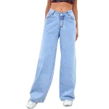 High Waisted Wide Leg Jeans for Women Fashionable Versatile Comfortable Casual Wear Ready to Shi