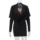 Fashionable Womens Bodycon Mini Dress Long Sleeve Sexy V Neck Slim Fit Winter Collection Wholesa