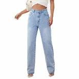High Waisted Straight Leg Jeans Vintage Style Casual Fashion Versatile Fit Perfect for Everyday