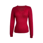 Vintage Inspired V Neck Sweater Slim Fit Long Sleeve Striped Lightweight Fabric Spring Summer Un