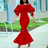 Off Shoulder Lace Mermaid Dress Elegant Design Summer Style Perfect for Parties Wholesale Availa