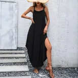 Casual Loose Solid Color Dress Sexy Comfortable Vacation Style Perfect for Summer Getaways Whole