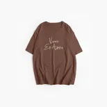 Womens Summer Loose Fit Cotton T Shirt Graphic Print Round Neck Short Sleeve Casual Wear Wholesa