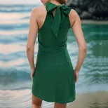 Elegant Sleeveless Dress Solid Color Summer Style Womens Fashion Wholesale Available private lab