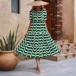 Floral Print Loose Fit Puff Sleeve Dress Casual Style Comfortable Fabric Perfect for Summer Read