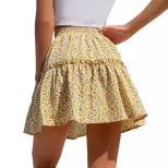 Floral Print Mini Skirt High Waist Stylish Design Spring Summer Fashion Wholesale Available read