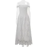 Elegant Off Shoulder Sleeveless Dress French Style Sweet Aesthetic High Quality Fabric Spring Su