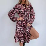 Casual Floral Long Sleeve Dress Sexy Fit Versatile Style Trendy Design Perfect for Daily Wear Wh