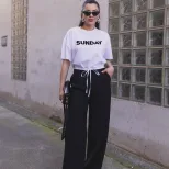 Womens Summer Graphic T Shirt Loose Fit Round Neck Short Sleeve Cotton Casual Wear for Everyday