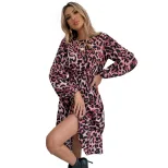 Casual Floral Long Sleeve Dress Sexy Fit Versatile Style Trendy Design Perfect for Daily Wear Wh
