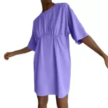 Summer Womens Cotton A Line Dress Casual Loose Fit Round Neck European Style Perfect for Everyda