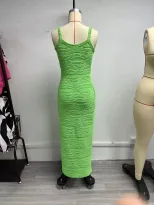 Summer Casual Womens Dress Slim Fit U Neck Solid Color Spaghetti Straps Perfect for Parties or E
