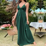 Womens A Line Maxi Dress Sexy Backless Waist Defining Adjustable Spaghetti Straps Perfect for Be