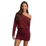 Elegant Off Shoulder Long Sleeve Bodycon Dress Spring Summer Collection Slim Fit Chic Style Whol