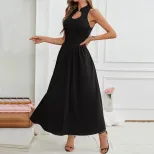 Summer Womens Dress Sexy Sleeveless High Neck Chinese Style Elegant Design Perfect for Parties a
