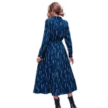 Klein Blue Long Sleeve Dress Elegant Design Comfortable Fit Versatile Style Perfect for Parties